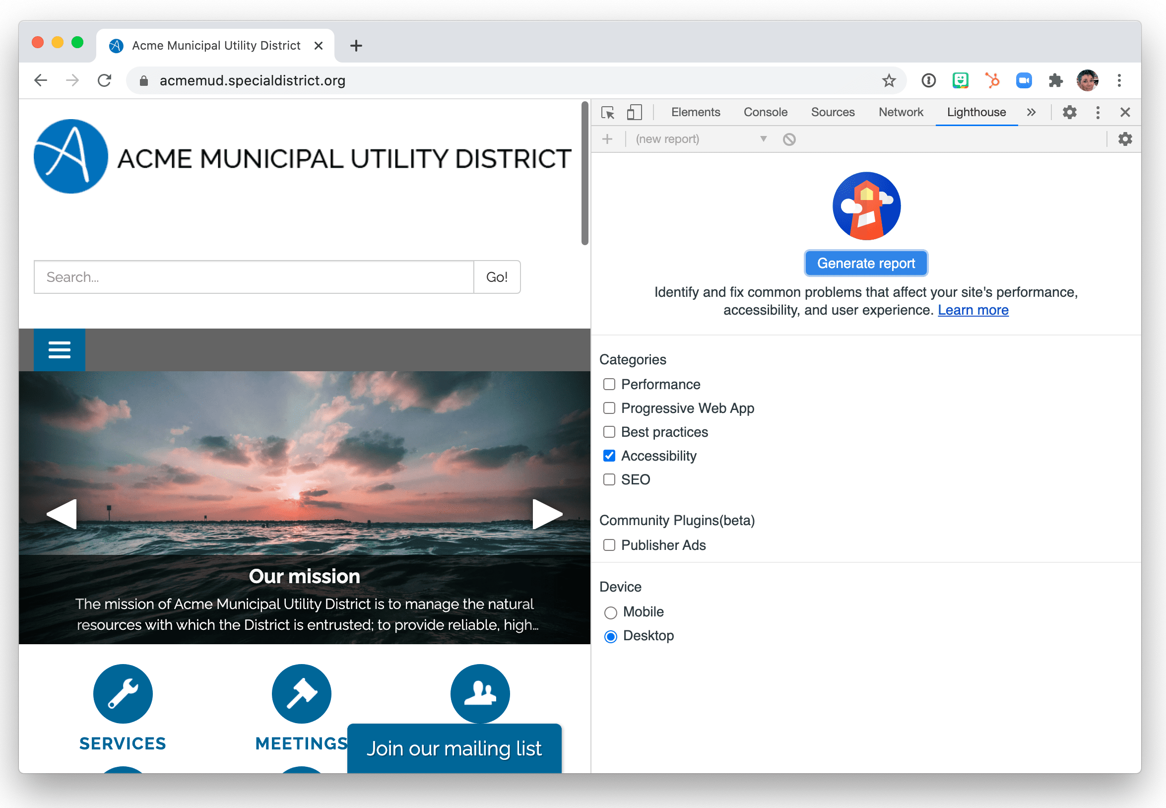 Как использовать google chrome lighthouse